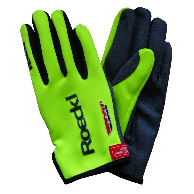 Racing handskar Roeckl LL Lote DSV neon gul Racing handskar Roeckl LL Lote DSV neon gul
